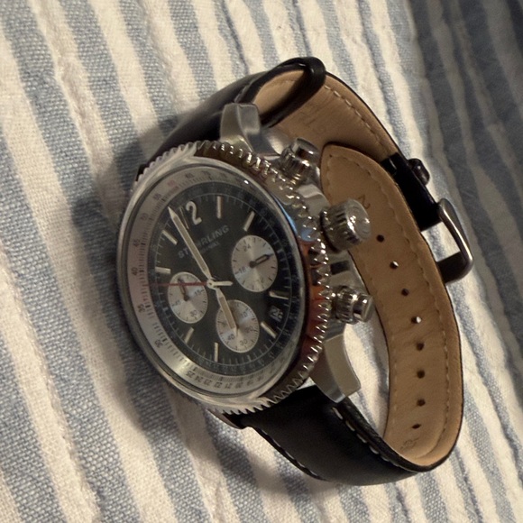 Stuhrling Original Black Dial Silver Case Watch - Picture 3 of 4